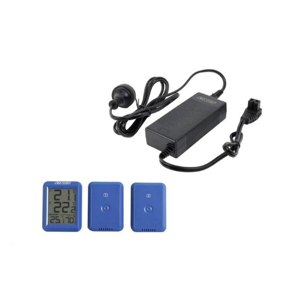 Adventure Kings AC To 12V Fridge Adaptor + Dual Zone Thermometer