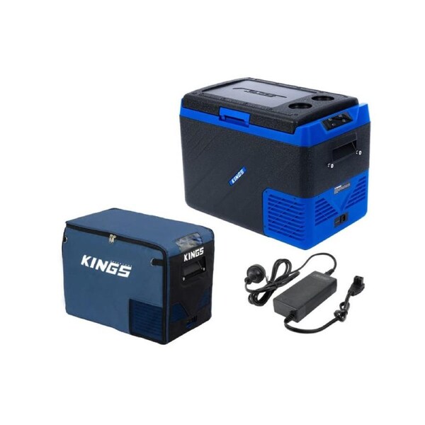 Kings Escape 40 Fridge/Freezer + Escape 40 Cover + AC To 12V Fridge Adaptor