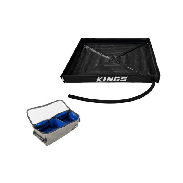 Kings Awning Shower Tent Base 1.05x1.05m+ Plus Clear Top Canvas Bag - Small