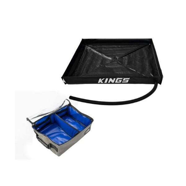 Kings Awning Shower Tent Base 1.05x1.05m+ Plus Clear Top Canvas Bag - Large