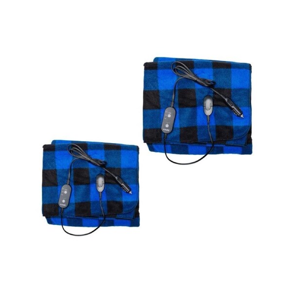 Kings 12V Heated Blanket Pair-140cm x 100cm Washable- Adjustable Power & Timer