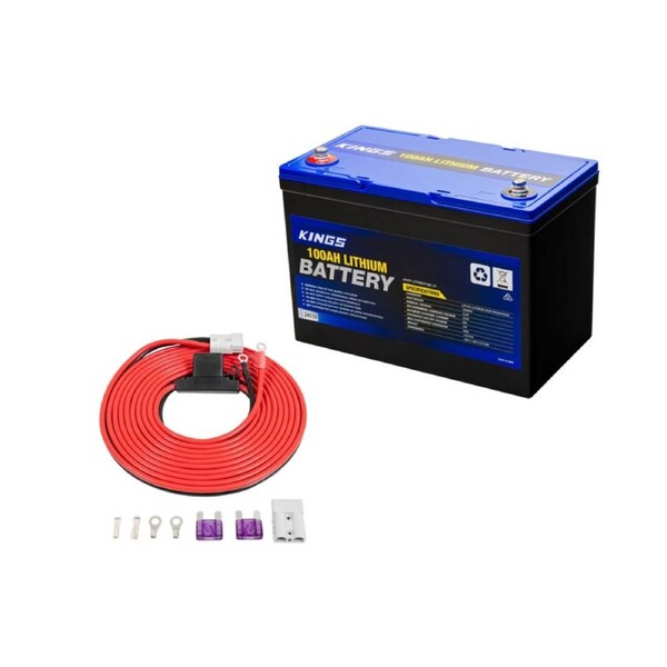 Adventure Kings 12V 100Ah Lithium Battery + 25A Wiring Kit