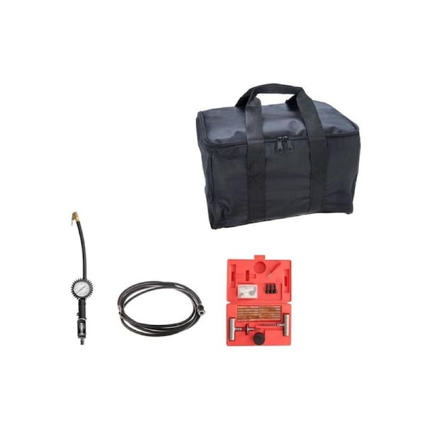 Kings Polyester Air Compressor Bag + 4m Air Hose Extension + 3 in 1 Tyre Inflator + Tyre Repair Kit