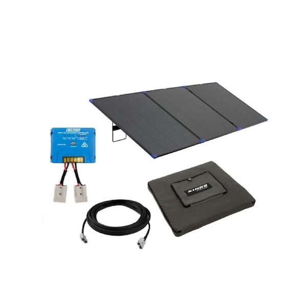 Kings 300W Folding Solar Panel + 12m Extension Lead + Folding Solar Panel Bag + MPPT Solar Regulator