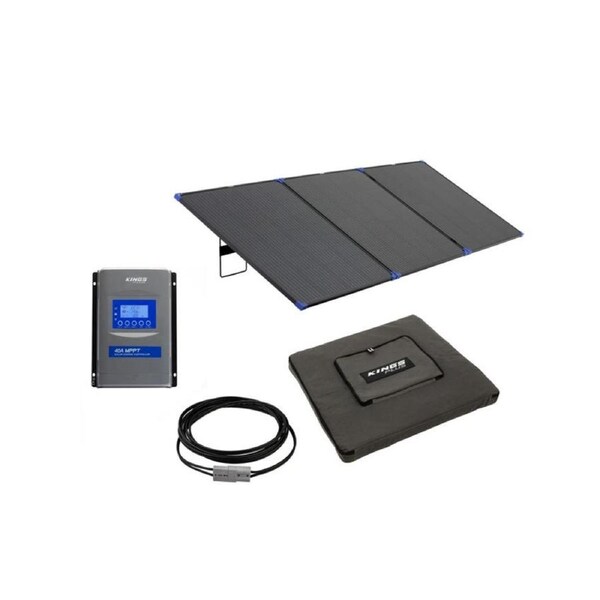 Kings 300W Folding Solar Panel + 6m Extension Lead + Folding Solar Panel Bag + Plus 40 AMP MPPT Solar Regulator