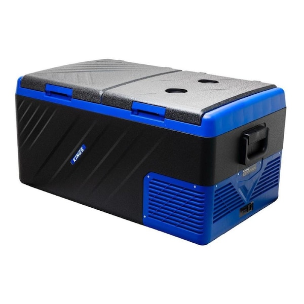Kings Escape 90 Dual Zone Fridge/Freezer - 12V & 24V - Fits 141 Cans - Digital LED Display - Reversible Lids