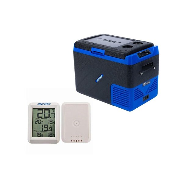 Kings Escape 40 Portable Camping Fridge / Freezer + Wireless Thermometer
