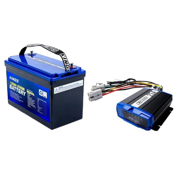 Adventure Kings 25A 12V DCDC Charger + 120A Lithium Battery Prismatic Cells LiFePO4