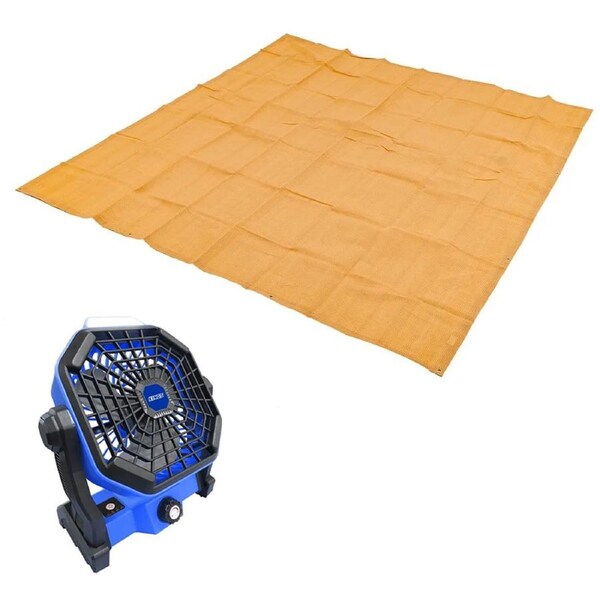 Adventure Kings 3x3 Mesh Flooring + 2in1 Lithium Rechargeable LED Light & Fan