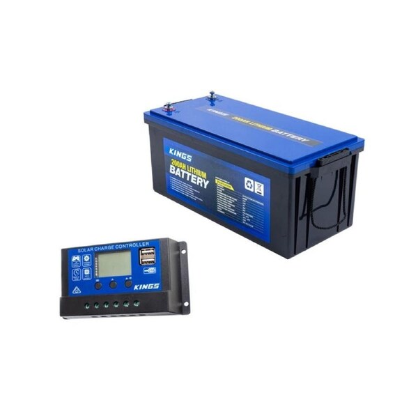 Adventure Kings 200Ah Lithium Battery Prismatic Cell + PWM Solar Regulator