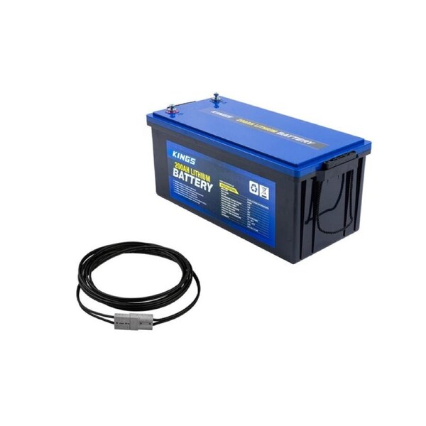 Adventure Kings 200Ah Lithium Battery Prismatic Cell + Solar Extension Lead - 6 Metre