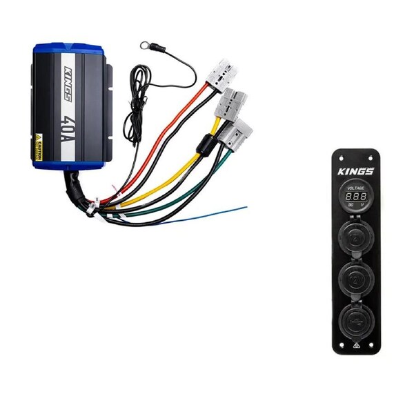Adventure Kings 40A 12V DCDC Charger with 12V Accessory Panel