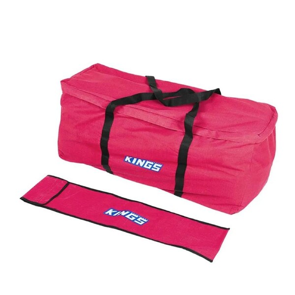Kings Pink Deluxe Single Swag Premium Canvas Bag 400GSM Polycotton Ripstop Canvas Heavy-Duty Zippers & Handles