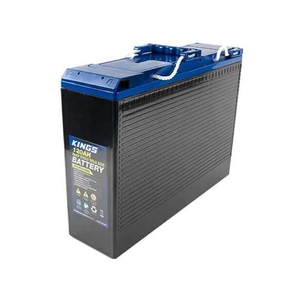 Kings 120Ah 12v Slim AGM Deep Cycle Battery Faster Recharging Maintenance-Free