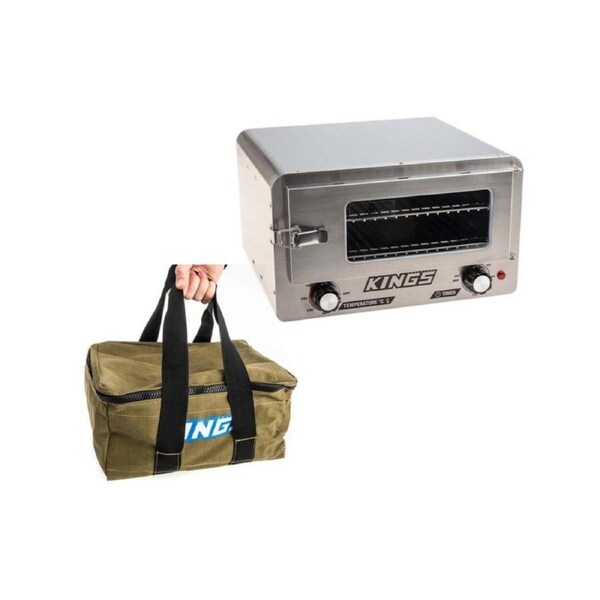 Adventure Kings 12v Portable Travel Oven Pie warmer + Canvas Carry Bag