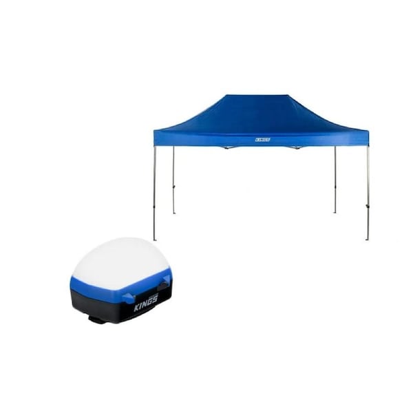 Kings 4.5m x 3m Portable Gazebo + Rechargeable LED Lantern
