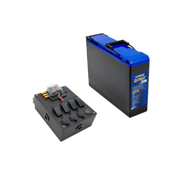 Kings 100AH Slim Lithium Battery + 12V Compact Control Box