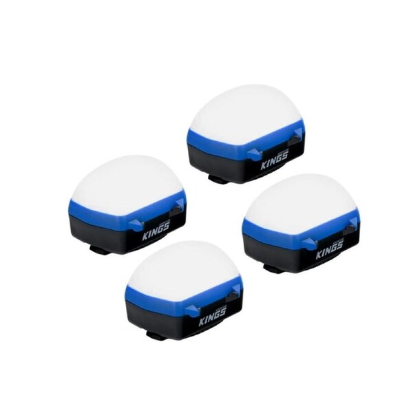 Kings 4 x Lithium Rechargeable LED Camp Lantern - White and Amber