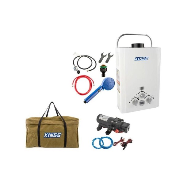 Kings Portable Gas Hot Water System + Canvas Carry Bag