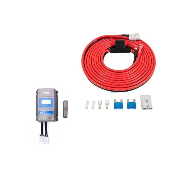 Adventure Kings 20A MPPT Solar Regulator lithium compatible + 6m 50A Wiring Kit 6 AWG