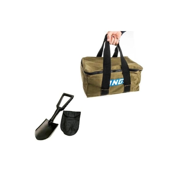 Hercules 4WD Recovery Folding Shovel + KINGS 400GSM Canvas Recovery Storage Bag