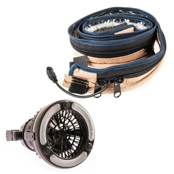Adventure Kings Camping LED Strip Light Dimmer Switch + 2-in-1 LED Light & Fan