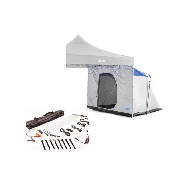 Adventure Kings Gazebo Hub bundle with 4 Bar Camping Light Kit Outdoor Tent Portable Shelter 4WD 4X4