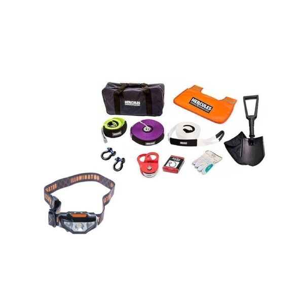 Hercules Complete Recovery Kit 4x4 + Adventure Kings Illuminator LED Head Torch