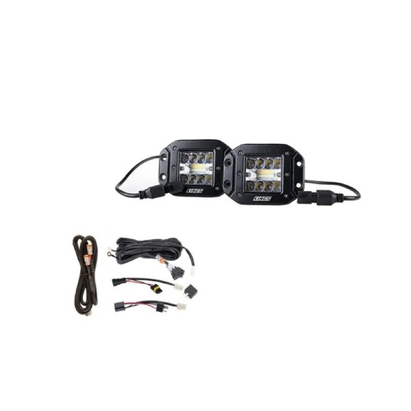 Adventure Kings Flush Mount Work Lights (Pair) Ute Tub Rack + Wiring Harness