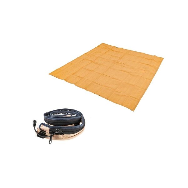 Adventure Kings Mesh Flooring 3x3m Outdoor Camping + LED Awning Strip Light 1.3m