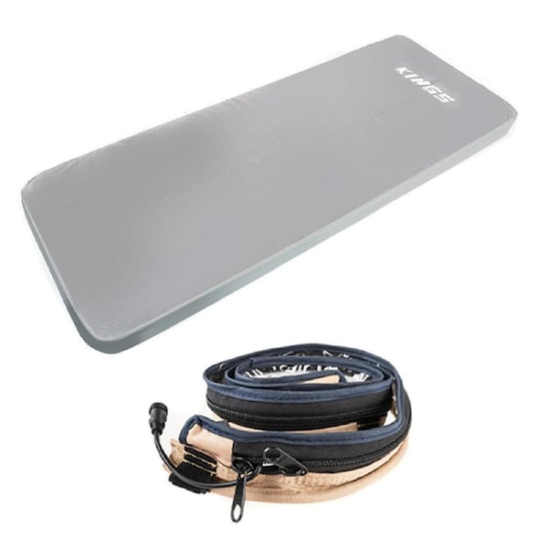 Adventure Kings Self-Inflating 100mm Foam Mattress Single + LED Strip Light 1.3m