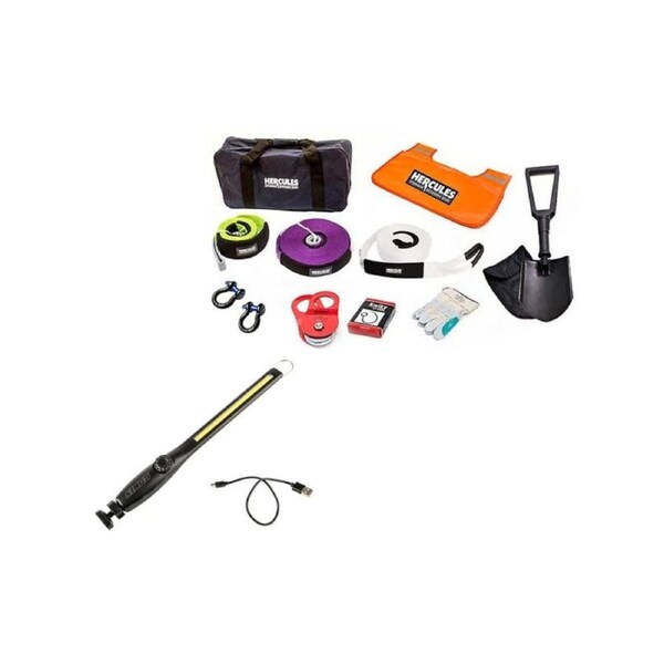 Hercules Complete Recovery Kit + Adventure Kings Rechargeable LED Work Light