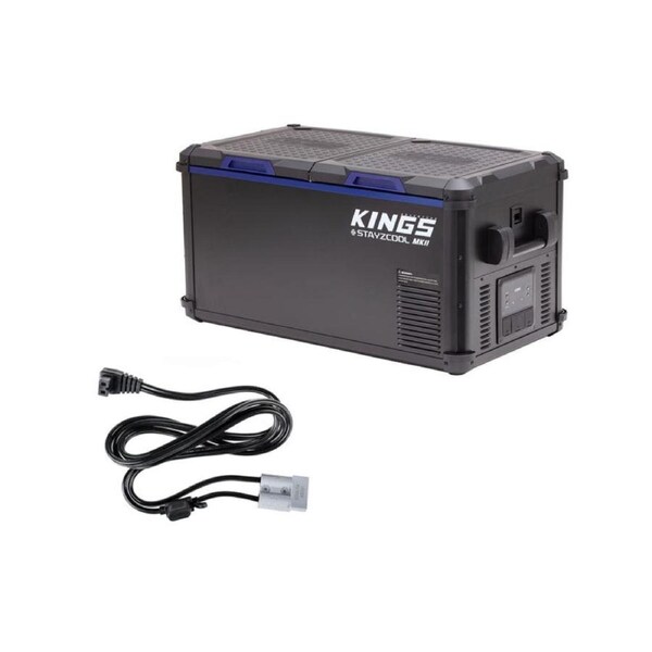 Adventure Kings 75L Stayzcool Portable Fridge Freezer + 1.8m 12v Fridge Cable