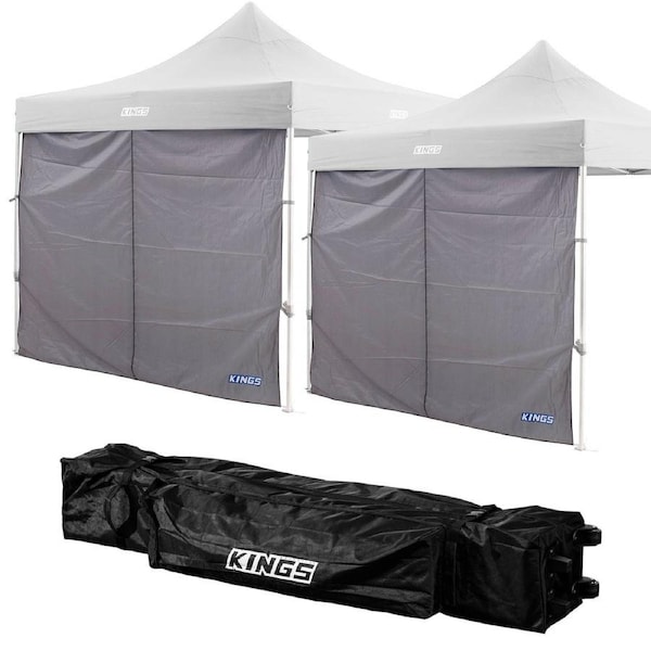 2x Adventure Kings Gazebo Side Wall 2.85x2.85m + 3x3m Wheeled Gazebo Bag Tough wheels
