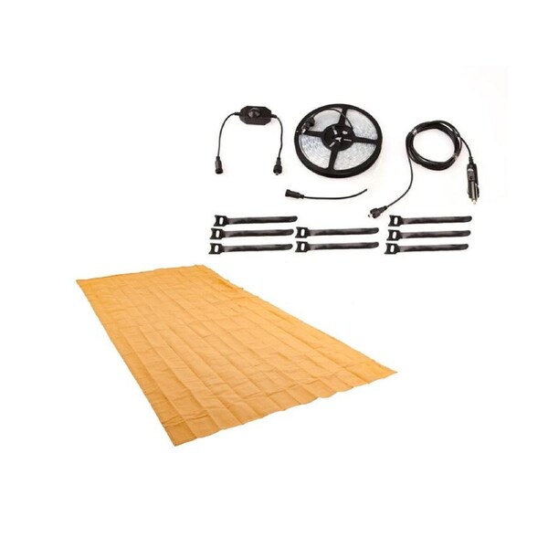 Illuminator 4m MAX 12v LED Strip Light + Adventure Kings Mesh Flooring 6m x 3m