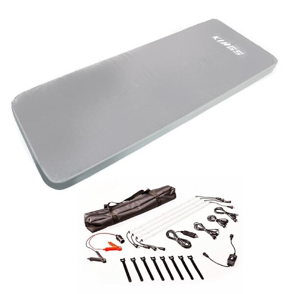 KINGS Self-Inflating Foam Mattress - Single + Illuminator 4 Bar Camp Light Kit