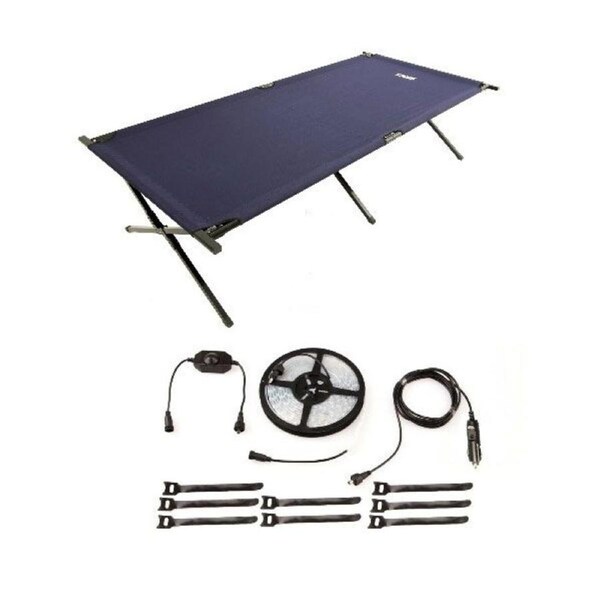 Illuminator 4m MAX 12v LED Strip Light + Adventure Kings Camping Stretcher Bed