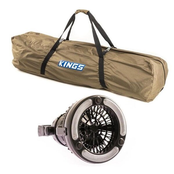 Adventure Kings Polyester Swag Bag + Portable Camping 2in1 LED Light & Fan 4WD