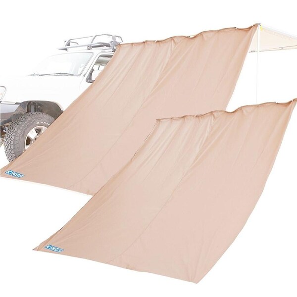 2x Adventure Kings 2.5m Awning Side Wall Camping Outdoor Shade Extension 170GSM