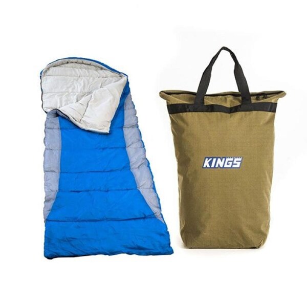Adventure Kings Right-Hand Zipper Hooded Sleeping Bag + Doona/Pillow Canvas Bag