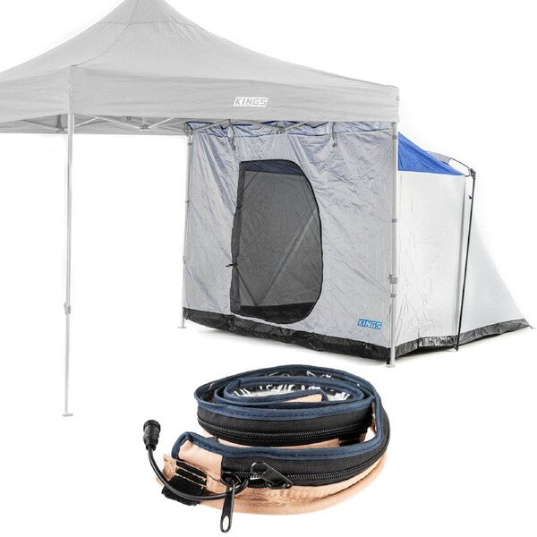KINGS Gazebo Hub Outdoor Camping + LED Strip Light 1.3m Dimmer Switch Cig socket
