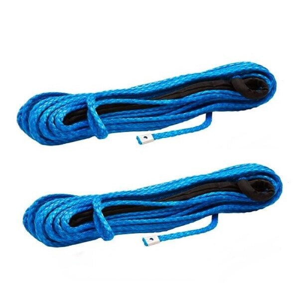 2x Hercules Synthetic Winch Rope 9mmx28m 12,000lb Easy to Splice Floats in Water