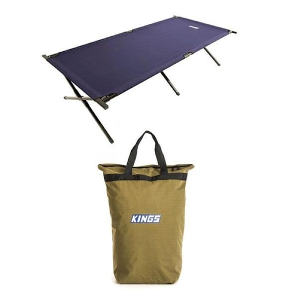 Adventure Kings Camping Stretcher Bed 1m Wide + Doona/Pillow 400GSM Canvas Bag