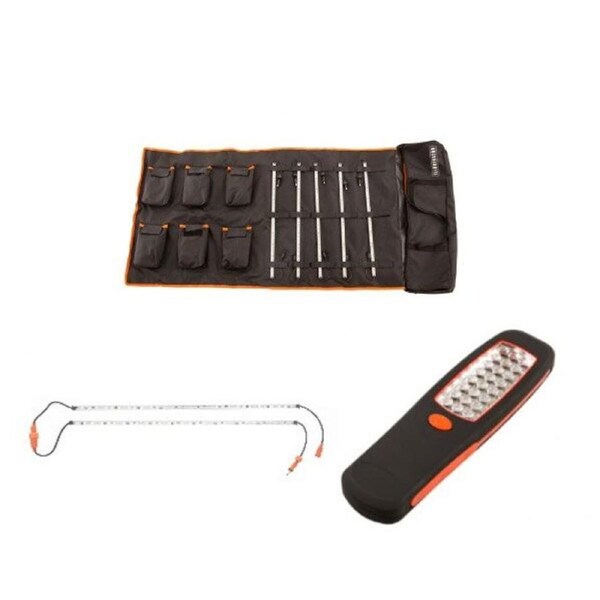 KINGS 5 Bar Camp Light Kit + LED Camp Light Extension Kit + 24 LED Work Light