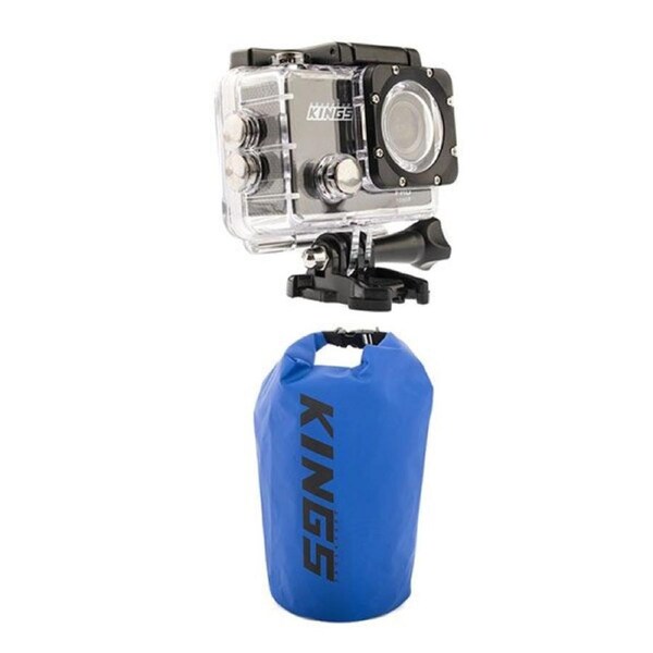 Adventure Kings 1080P Full HD Action Camera +15L Water Resistant Dry Bag 4WD SUV