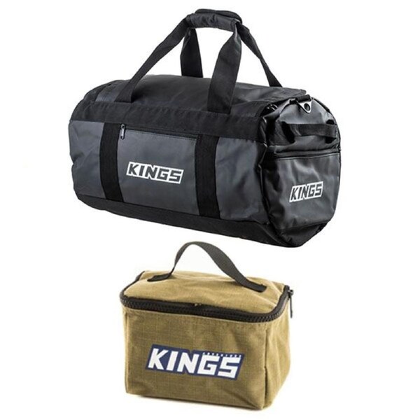 Adventure Kings 40L Large PVC Duffle Bag Water Resistant + Toiletry Canvas Bag