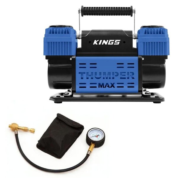 KINGS Thumper Max 300L/Min 125psi Dual Air Compressor + Kwiky Tyre Deflator