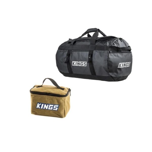 KINGS 80L Extra Large PVC Duffle Bag Camping Storage + Toiletry Canvas Bag 4WD