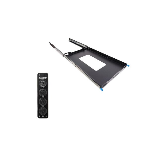 Adventure Kings Kings 100L Fridge Slide Rated to 110 kg + 12V Accessory Panel