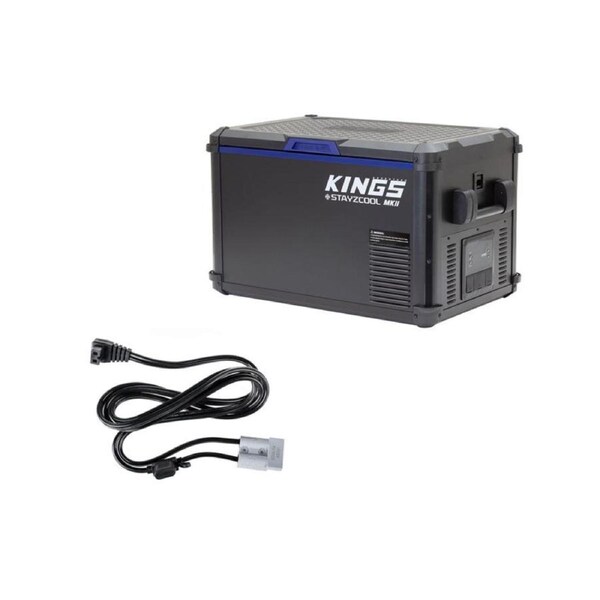 Adventure Kings 60L Camping Fridge Freezer + 1.8m 12v Fridge Cable 14AWG Cable
